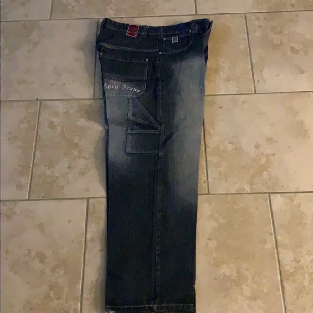 Men’s acid washed carpenter jeans